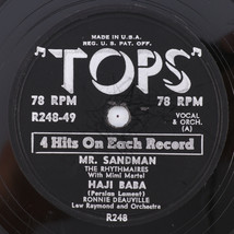 Rhythmaires, Mimi Martel - Mr. Sandman/Hajji Baba 10&quot; 78 rpm Record TOPS... - $5.34