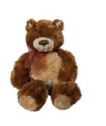 Vintage Gund Colby Bear Plush Stuffed Animal Brown Ribbon #15279 13.5&quot; - $419.58 MXN