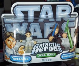 STAR WARS Galactic Heroes Padme Amidala Anakin Skywalker Hasbro 2004 - £13.49 GBP