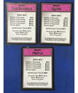 GAME OF THRONES  MONOPOLY 2018  Replacement Pieces: 3 Property Mortgage ... - $3.15