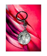 Vintage silver religious Pope keychain - £25.05 GBP