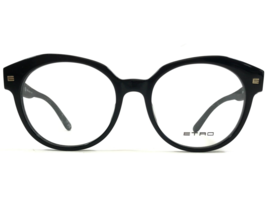 Etro Eyeglasses Frames ET2611 001 Black Round Patterned Floral Paisley 5... - £58.14 GBP