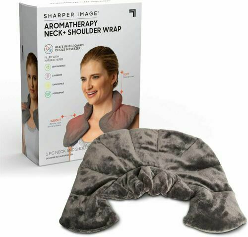 SHARPER IMAGE Aromatherapy Neck & Shoulder Wrap Pad Pain Tension Relief Therapy - £23.56 GBP