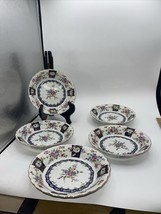 Smithsonian Institution 7.5” Soup Bowls Imari Style Made In Japan Rare (5) - £55.95 GBP