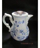 Meissen Germany coffee pot 7&quot; silverplated cover - $169.25 CAD
