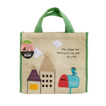 [Bird On Postbox] Embroidered Applique Fabric Art Lunch Tote / Lunch Box Bag ... - £18.82 GBP