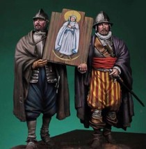 1/32 Resin Model Kit Renaissance Spanish Soldiers 16th Century Unpainted - $35.72