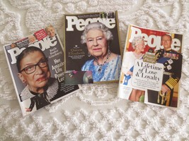 3 People Magazine Features - Ruth Bader Ginsburg, Prince Philip, Queen Elizabeth - £4.69 GBP