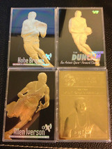 1996 NBA Fleer Kobe Version Duncan Chamberlin Rookie 23k Schwarz Gold 4 Card Set - £37.27 GBP