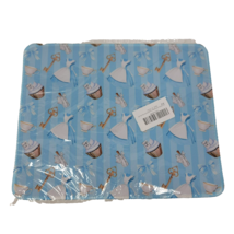 Alice in Wonderland Mouse Pad Mat Blue Dress Cupcakes Bows Keys - £10.01 GBP