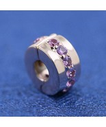 2020 Mother&#39;s Day Release Rose Gold Rose™ Pink Sparkling Row Clip Charm  - $25.79 CAD
