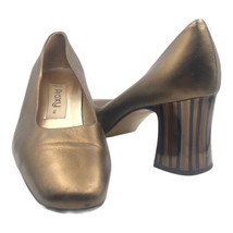 Proxy Dark Gold (Bronze) Metallic Leather 2&quot; Heel Women&#39;s Size 7.5 B - $21.04