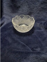 Antique American Brilliant Cut Dorflinger Candy Bowl Diamond Pattern Vintage - £135.35 GBP