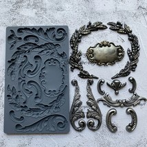 Vintage Style Relief Silicone Epoxy Resin Plaster Mould cake mold fondan... - £17.57 GBP