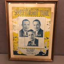 Vintage 1930 Print &amp; sheet music of &quot;Sweetheart Trail&quot; from &quot;A Worth Weil Song&quot; - £33.63 GBP