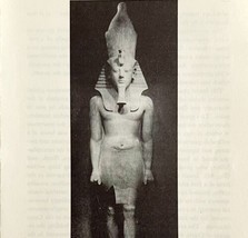 1942 Egypt Statue of Tutankhamun Historical Print Antique Ephemera 8x5  - £15.67 GBP