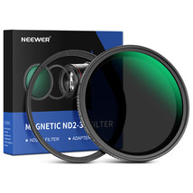 NEEWER 67mm Magnetic Variable ND2-ND32 Filter (1-5 Stops)&Magnetic Adapter Ring - $98.99