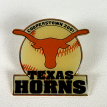 Vintage Texas Longhorns Enamel Pin Cooperstown 2001 Baseball Little League - $11.39