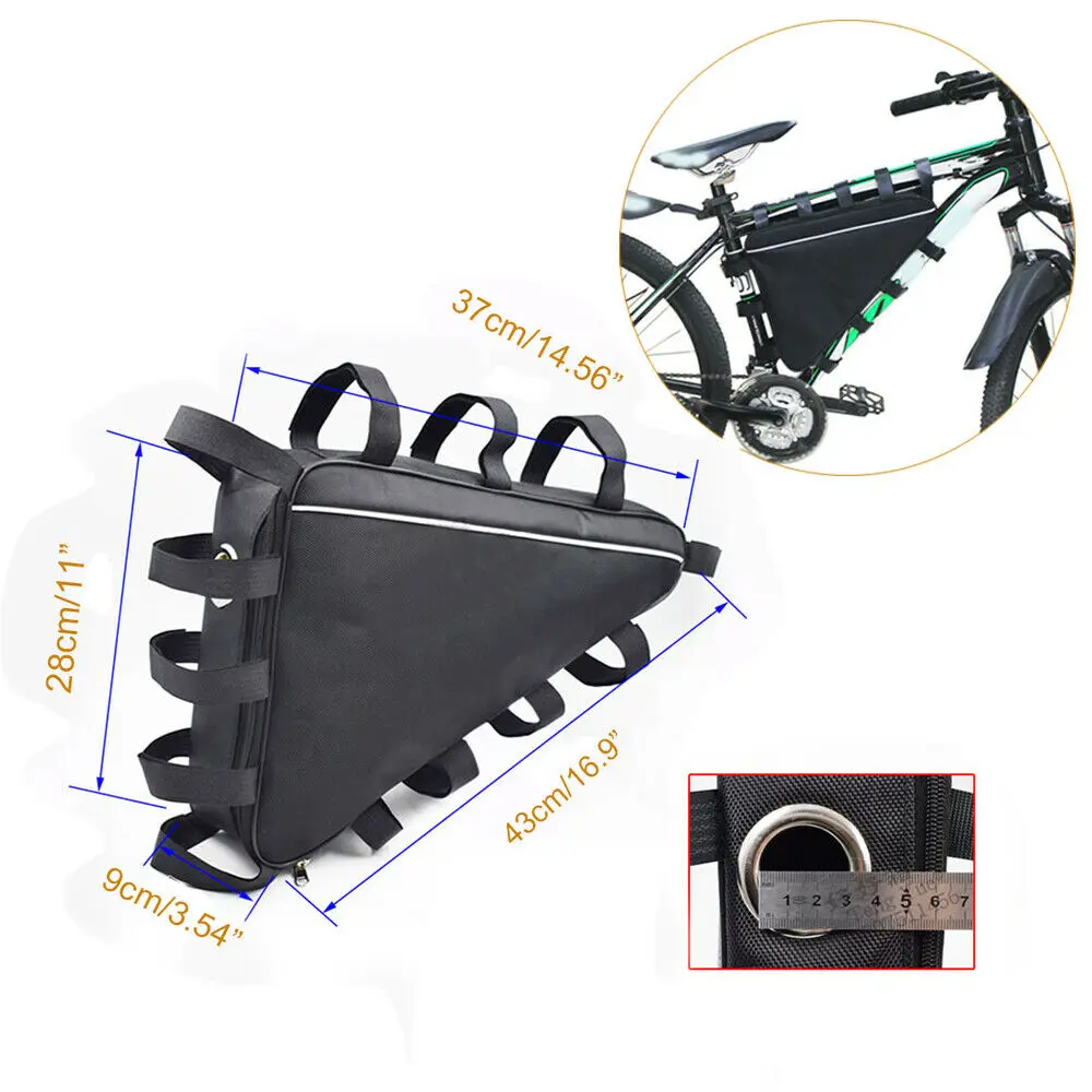 43x37cm Mountain Bicycle Battery Triangle Bag  Frame Case Storage MTB Bike Cycli - $133.22