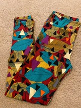 LuLaRoe OS Leggings One Sz NWOT Multicolor Fall Plaid Floral Leaves Feathers 248 - £12.54 GBP