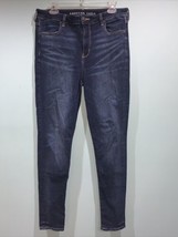 American Eagle Women&#39;s High-Rise Jeggings Size 14 Stretch Blue Jeans (34X30) - £18.22 GBP