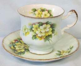 Paragon Teal with Yellow Flowers Cup and Saucer set - $16.82