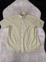 Cabelas Outfitter Series Yellow Button Down Short Sleeve Large Shirt Out... - £12.95 GBP