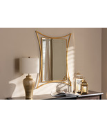 Alise Antique Gold Finished Rectangular Accent Wall Mirror - $3,826.55 MXN