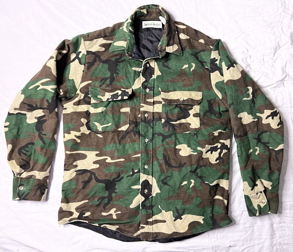 Gander Mountain Shirt Men’s Large Camo Lined Heavy Flannel Long Sleeve U... - $24.00
