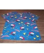 Sesame Street COOKIE MONSTER Christmas Holiday Nurse Medical Scrub SMALL... - $27.08 CAD
