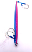 Japanese style Slow Pitch Lure Jig BLUE PINK 250g Iridescent Glows DARKW... - $24.70