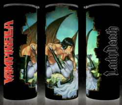 Vampirella and Lady Death Sexy Comic Book Cup Mug Tumbler 20 oz - £15.78 GBP