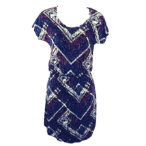 Threads 4 Thought Dress Womens XS Blue Geometric Short Sleeve Stretch - $19.99