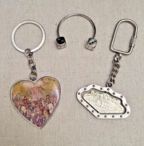 Heart Excalibur Hotel Casino Las Vegas Sign Dice Key chain Ring Fob Lot of 3 - £19.16 GBP