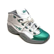 Reebok Question Mid Gridiron Philadelphia Eagles Shoes White Green FZ3993 Sz 8.5 - £74.16 GBP