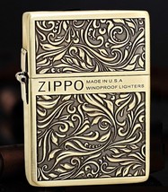Rare 1935 Replica Flat-Head   Double-Sided Arabesque Zippo Lighter - $166.25
