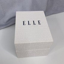 Original ELLE White Jewelry Ring Box with Pillow 4.75&quot;x3.50&quot;x3.25&quot; NEW - £21.81 GBP
