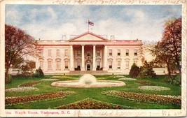 1906 White House Washington DC White Border Hand Colored Undivided Back Postcard - £10.18 GBP