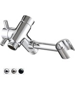 Chrome Pdpbath Solid Brass Shower Arm 3 Way Shower Diverter Valve For Fixed - £33.41 GBP