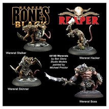 Reaper Miniatures Bones Black: Wererats (4) - £12.77 GBP