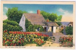 Massachusetts Postcard Cape Cod Early House - £2.33 GBP