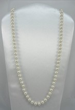 White/cream Japan Majorca highly similar Culture pearl 8mm knotted necklace 48&quot; - £14.57 GBP