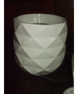 Yankee Candle White Ceramic Beveled Diamond Electric Wax Warmer #SPW-132 - £21.95 GBP