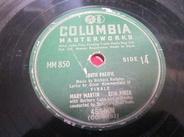 10&quot; 78 Rpm Record Columbia 4556M South Pacific The Overture / The Finale - £7.85 GBP