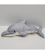 Vintage 1992 Dakin Gray Dolphin Nylon 15&quot; Stuffed Plush Toy Rare! - €68,54 EUR