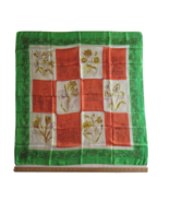 Vintage Square Scarf Floral Flower 32x34&quot; Gazebo Bridge Ivy Leaf Gate Ga... - $223.31 MXN