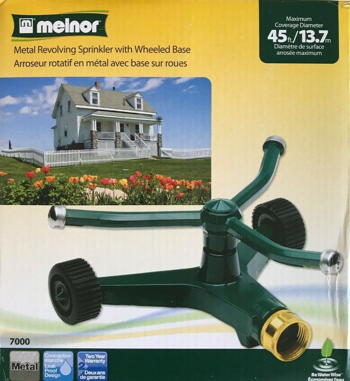 Melnor - 7000 - Metal Revolving Sprinkler w/ Wheeled Base - £23.66 GBP