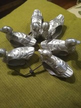 6 VINTAGE easter Spring  Duck  Napkin Rings Metal Holders India 2.75&quot; Long - £11.45 GBP