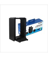 Dobe PS4 Console Stand with Game Disc Storage Tower Black for Sony PlayStation 4 - $27.43