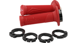 New Domino D100 Red Lock On Locking MX Grips For Honda CRF 250R 250RX 45... - $31.95